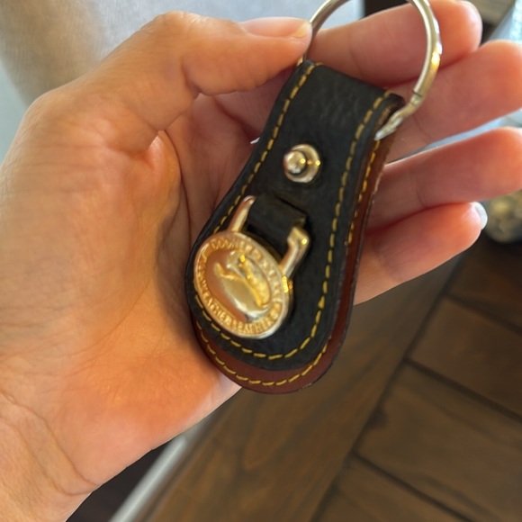 Dooney & Bourke Leather Keychain with Gold Accents Duck - Picture 3 of 3